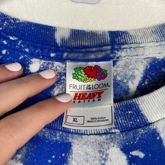 76ERS NBA Women's Size XL Custom Reverse Tie Dye Cropped Short Sleeve Tee Shirt - Picture 3 of 7